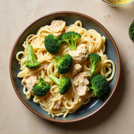 Broccoli and Chicken Alfredo
