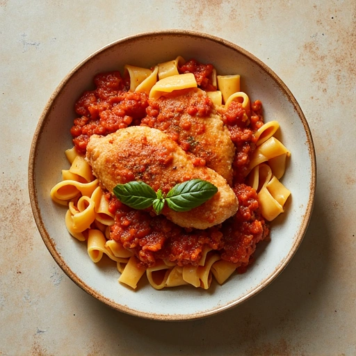 Chicken Linguine with Bolognese Sauce