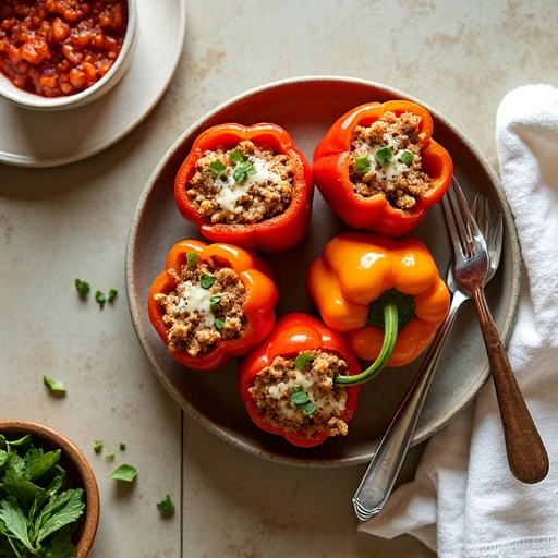 Stuffed Bell Peppers with Ground Turkey