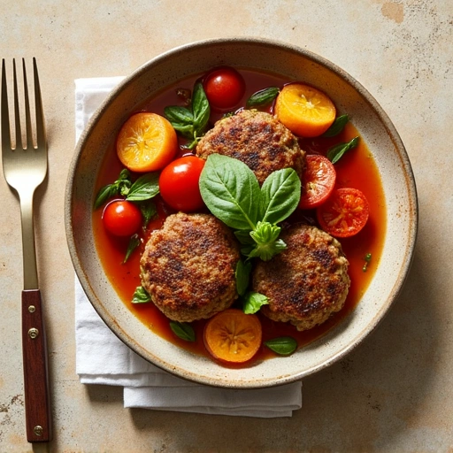 Mediterranean-Inspired Root Vegetable and Hamburg Skillet