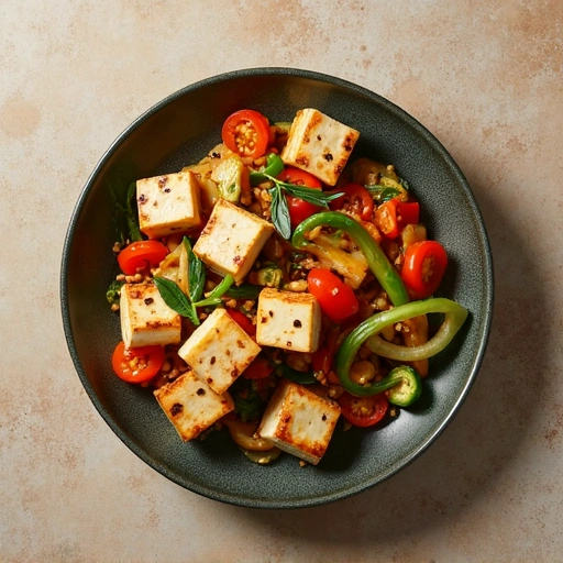 Grilled Tofu and Vegetable Stir-Fry