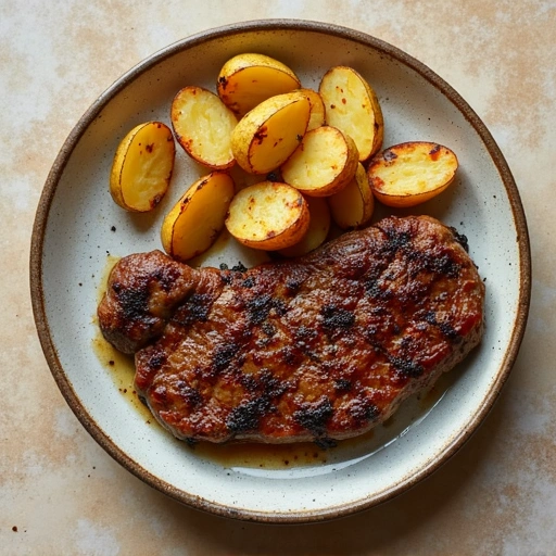 Grilled Steak with Roasted Potatoes