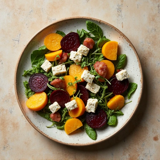 Golden Beet and Goat Cheese Salad