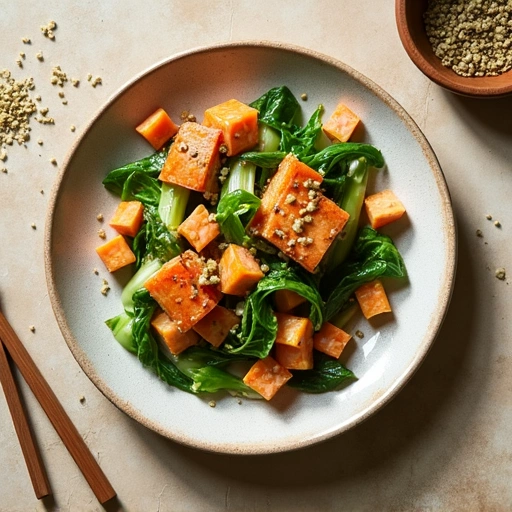 Salmon and Bok Choy Stir-Fry