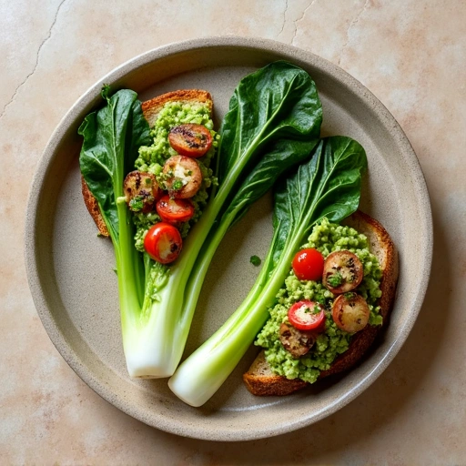 Grilled Bok Choy and Avocado Toast