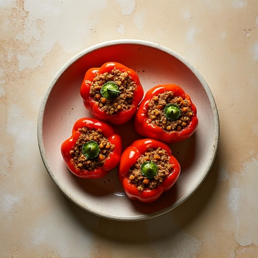 Ground Beef and Carrot Stuffed Peppers