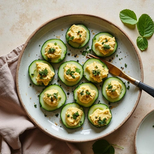 Cucumber and Hummus Bites
