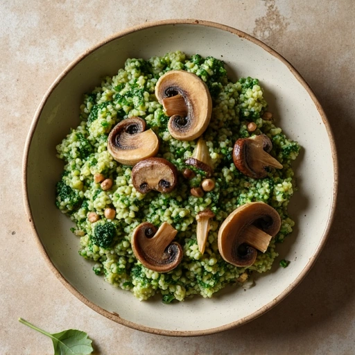 Spinach and Mushroom Risotto