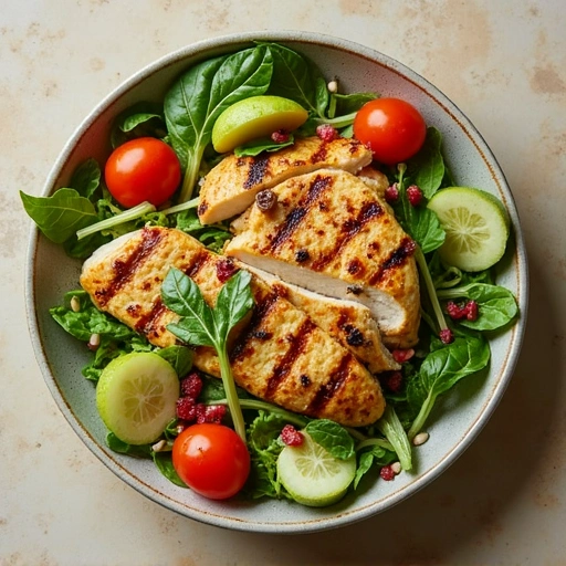 Grilled Chicken Salad with Lettuce Blend