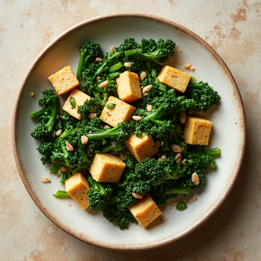 Kale and Green Onion Stir-Fry with Tofu