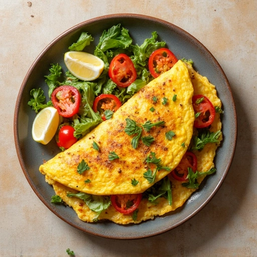Chicken and Veggie Omelette
