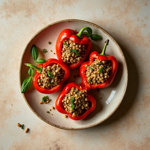 Stuffed Sweet Peppers with Lentils