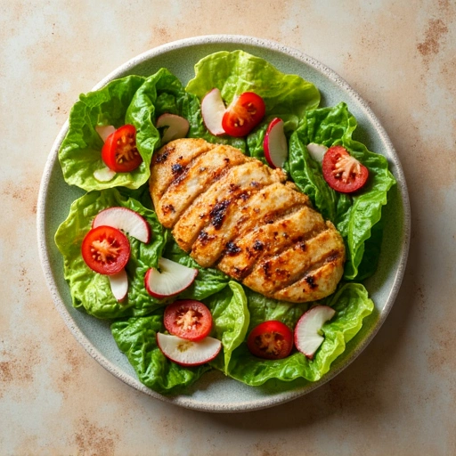 Grilled Chicken Lettuce Salad