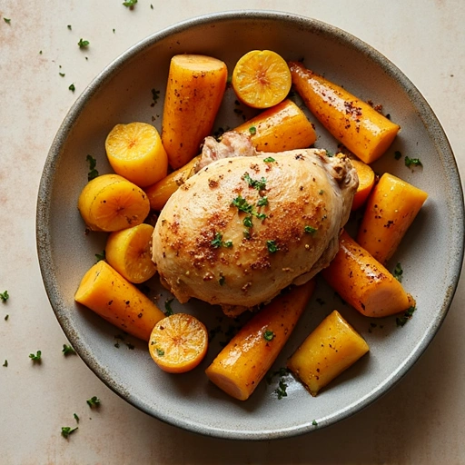Roasted Parsnips and Chicken