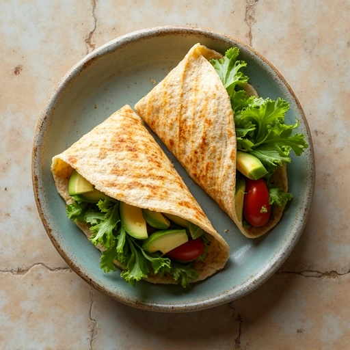 Avocado Lettuce Breakfast Wrap