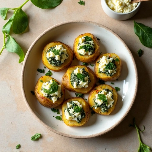 Spinach and Feta Stuffed Potatoes