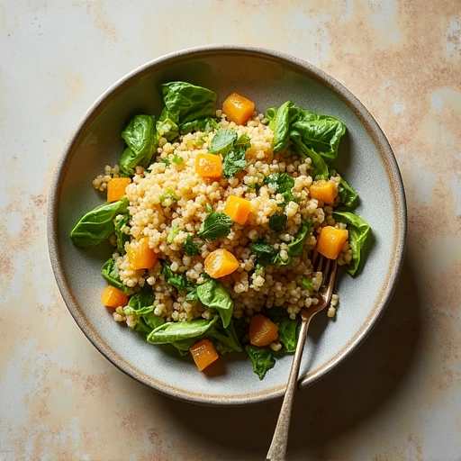 Quinoa Salad with Tatsoi and Citrus Dressing