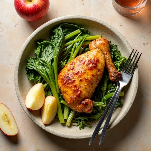 Baked Chicken with Bok Choy and Apples