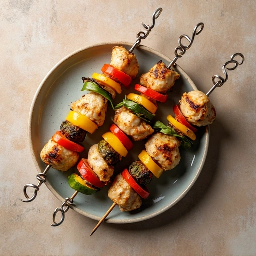 Grilled Chicken and Veggie Skewers