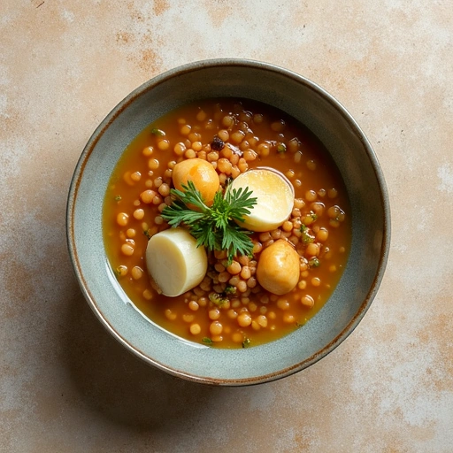 Japanese Turnip and Lentil Soup