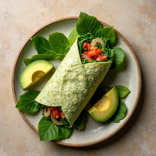 Spinach and Avocado Wrap