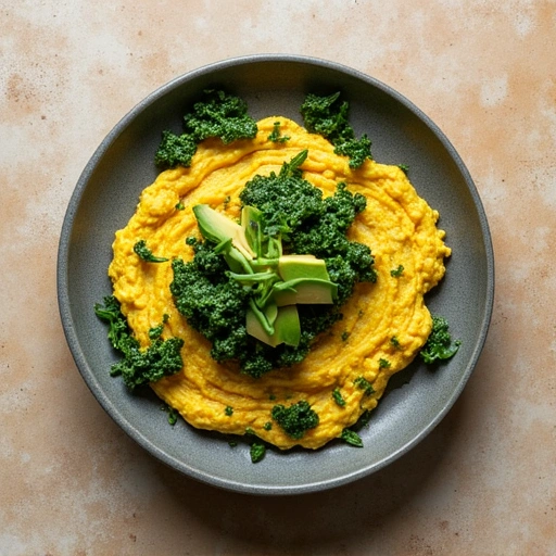 Collard Greens and Avocado Omelette