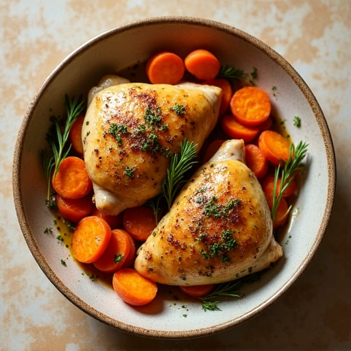 Herb-Roasted Chicken with Carrots