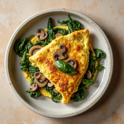 Spinach and Mushroom Omelette