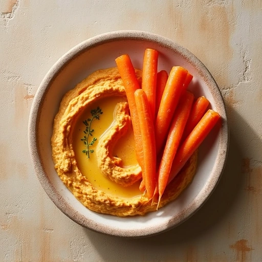 Carrot Sticks with Hummus