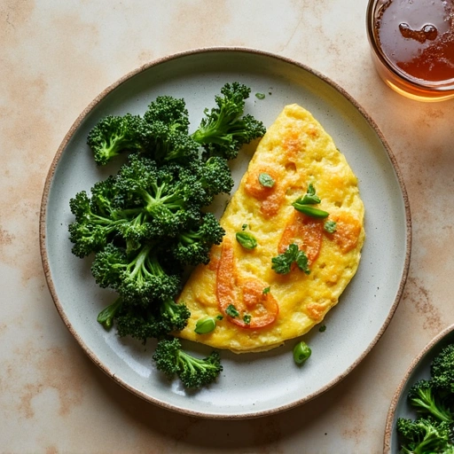 Kale and Green Onion Omelette