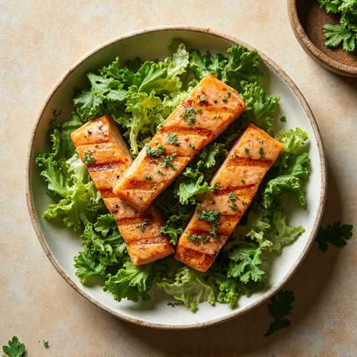 Lettuce Blend and Grilled Salmon Salad