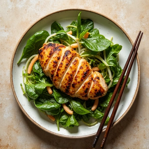 Grilled Chicken and Bok Choi Salad