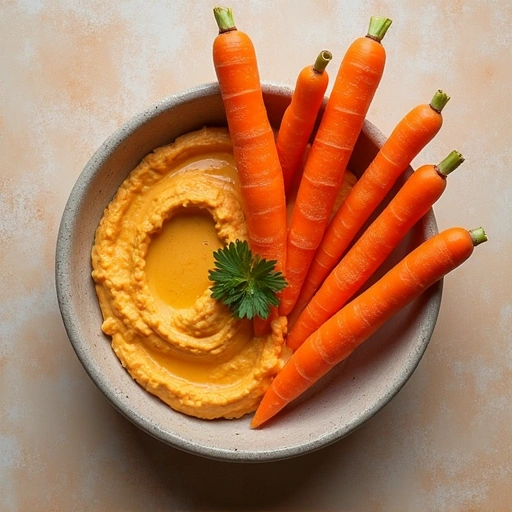 Carrot Sticks with Hummus