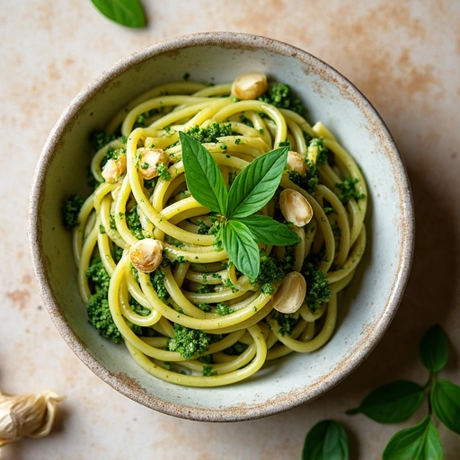 Garlic Scape Pesto Pasta