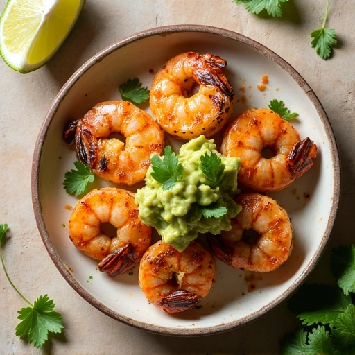 Cilantro Lime Grilled Shrimp with Avocado Salsa