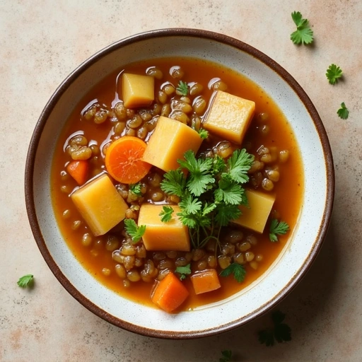 Japanese Turnip and Lentil Stew