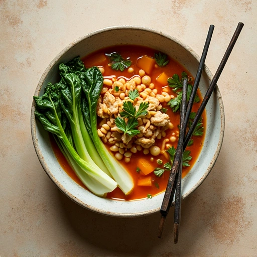 Spicy Chicken Bok Choy Soup