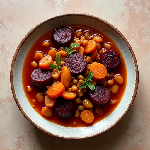 Roasted Beetroot and Lentil Stew