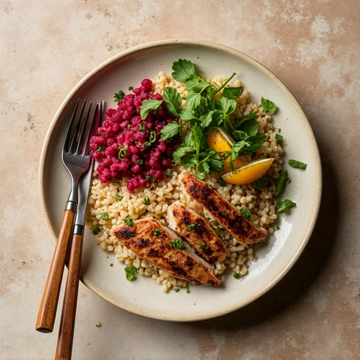 Beet and Chicken Rice Bowl