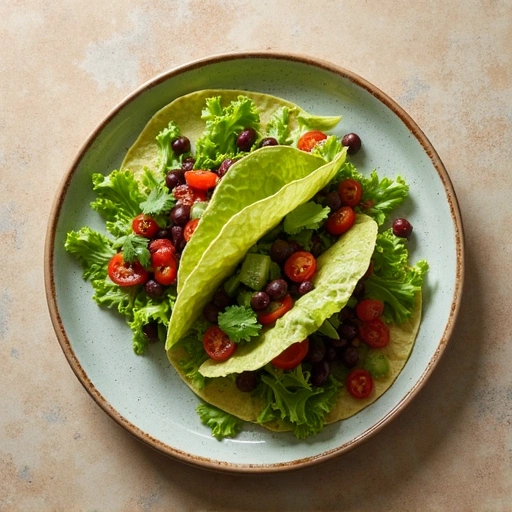 Romaine Lettuce and Black Bean Tacos