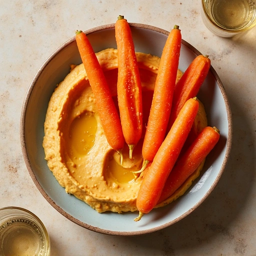 Carrot Sticks with Hummus