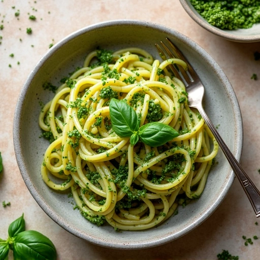 Zucchini and Basil Pesto Pasta