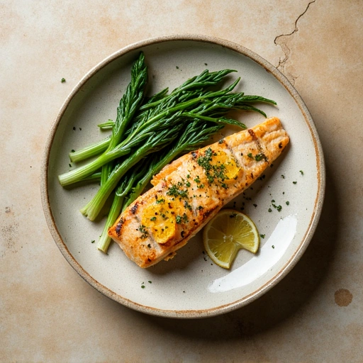 Lemon Herb Grilled Fish with Chard