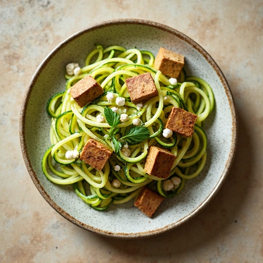 Zucchini Noodles with Tofu