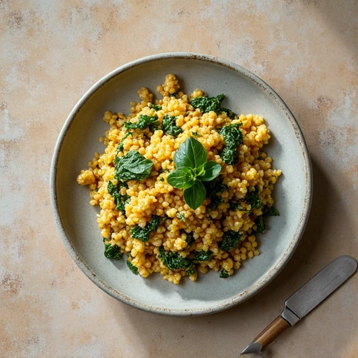 Millet and Spinach Pilaf