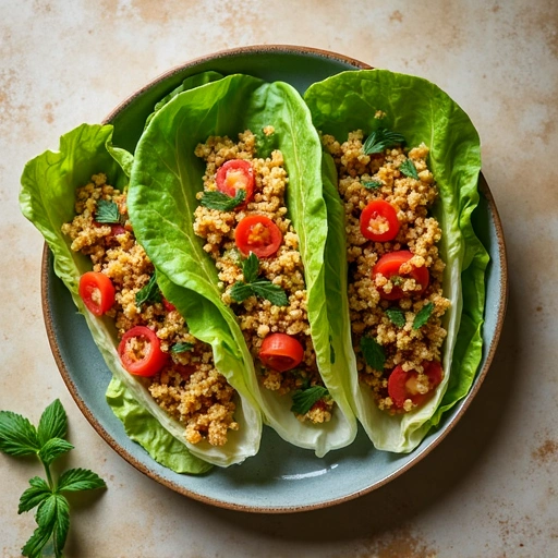 Lettuce Wraps with Quinoa and Veggies