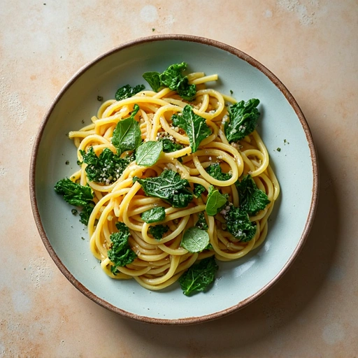 Gourmet Pasta with Swiss Chard & Garlic Scapes