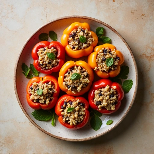 Stuffed Sweet Peppers with Quinoa and Black Beans