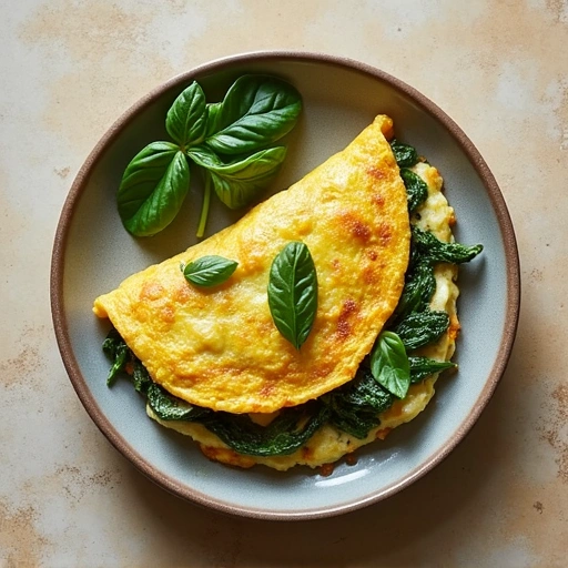 Spinach and Goat Cheese Omelette