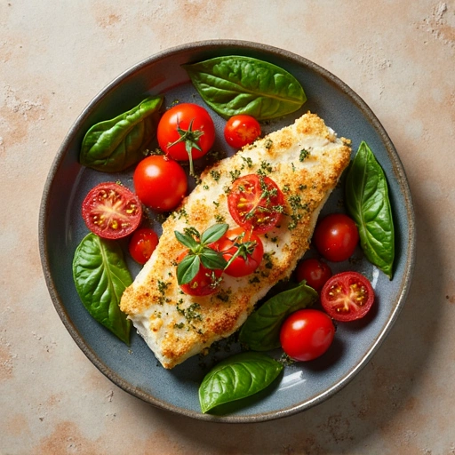 Herb-Crusted Cod with Tomato Salad